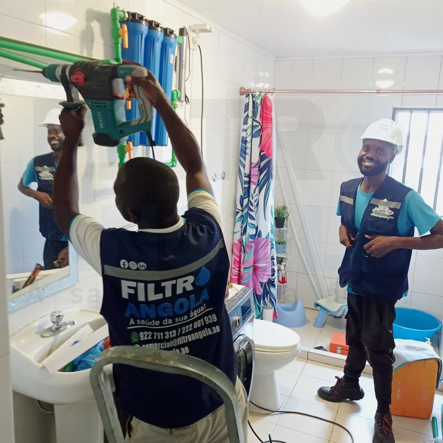 Instalação Sistema Purificação Casa Banho Residencial Filtro Angola